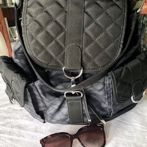 Travelon Convertible Backpack Handbag with RFID Protection Black with Dark Grey